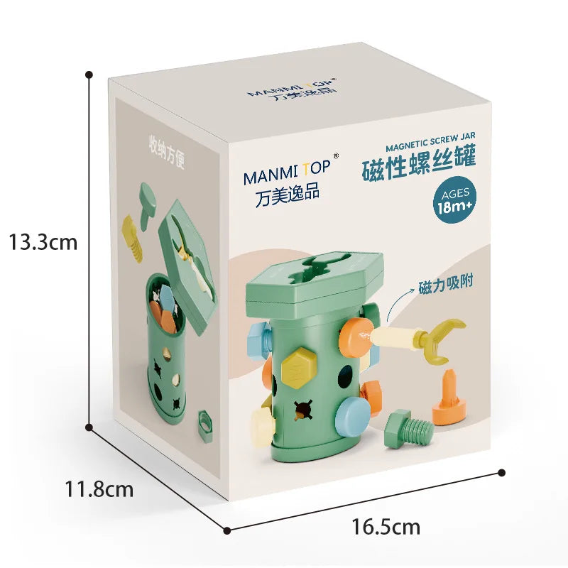 Montessori Magnetic Toys Children Years Kids Drill Tool