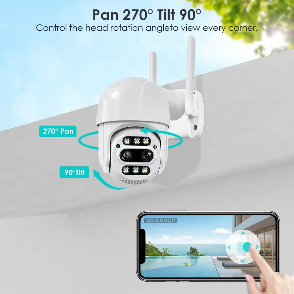 BESDER 8MP 4K PTZ IP Camera 8x Zoom