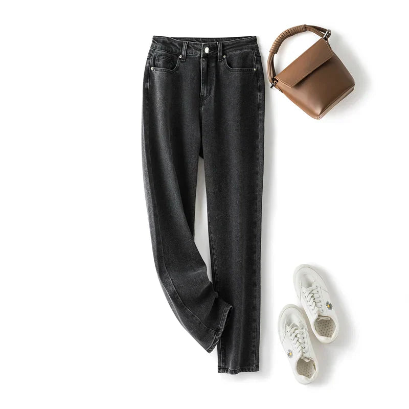 Plus Size Women Autumn Washing loose stretchy pant