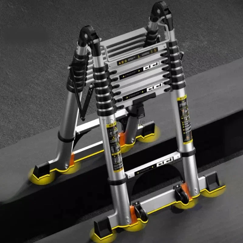 Home Kitchen Telescopic Ladder Aluminum Alloy Step Stools