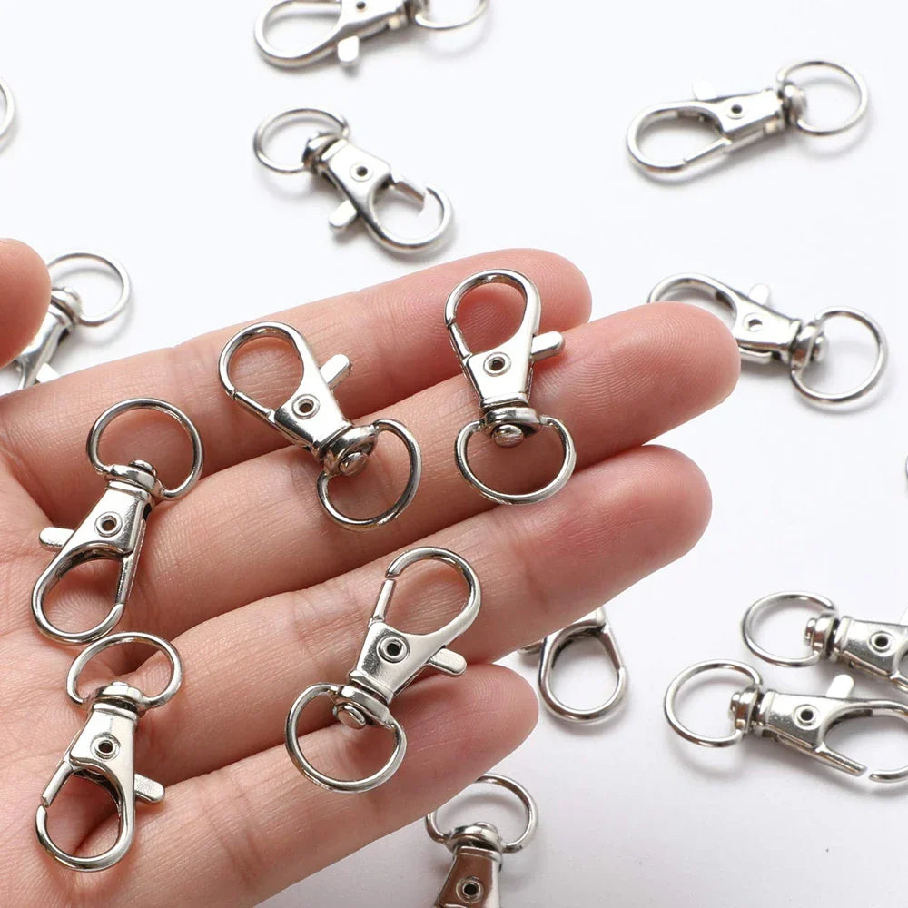 100PCS Swivel Clasps Lanyard Snap Hooks with Key