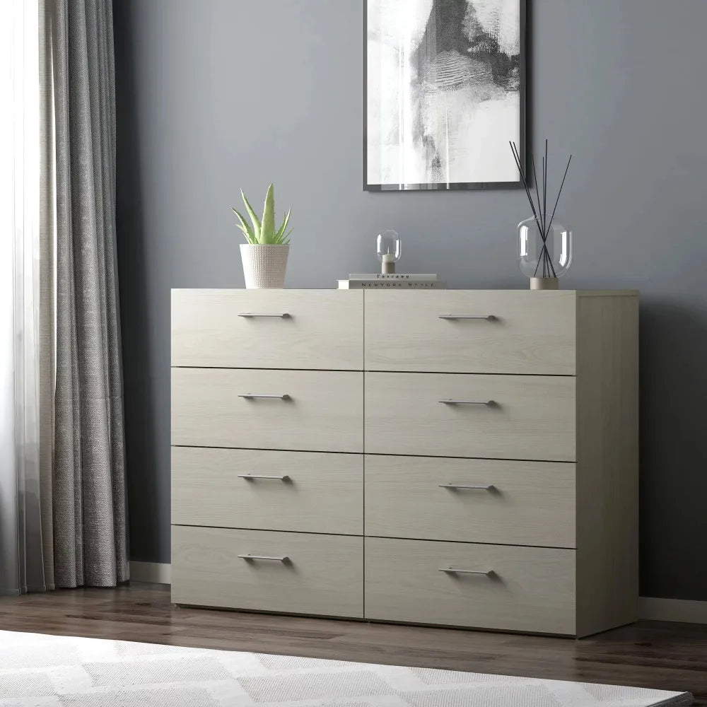 8-Drawer Dresser, Light Gray, dressers for bedroom ,Keep the drawers