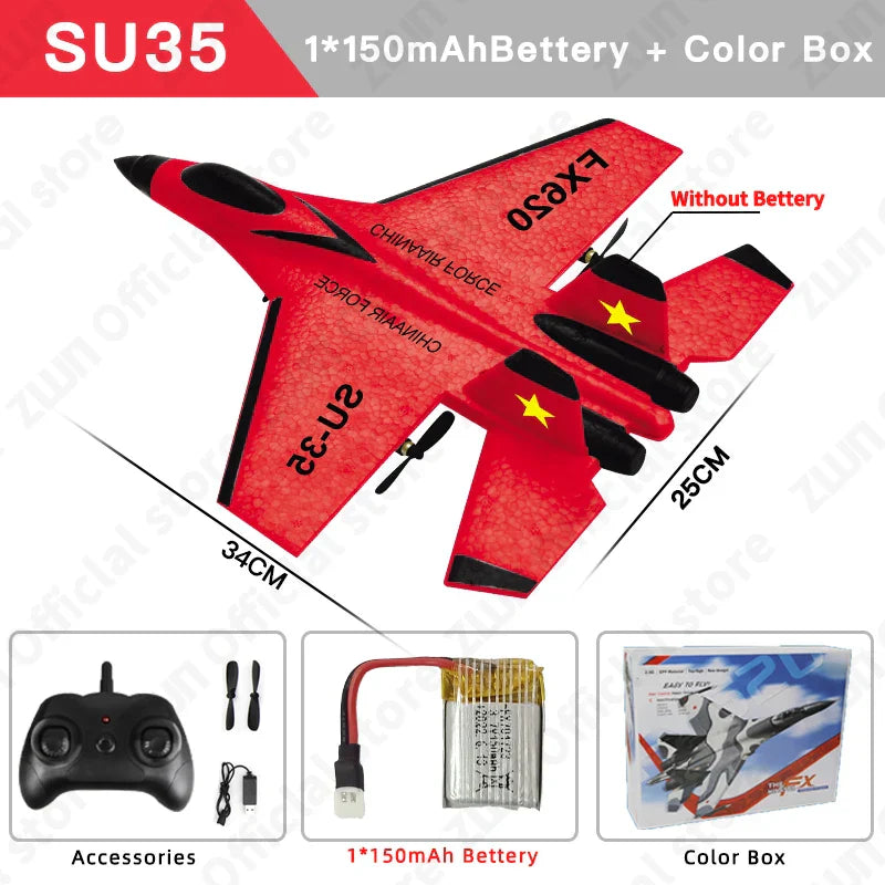 RC Plane SU35 2.4G LED Lights Aircraft Remote