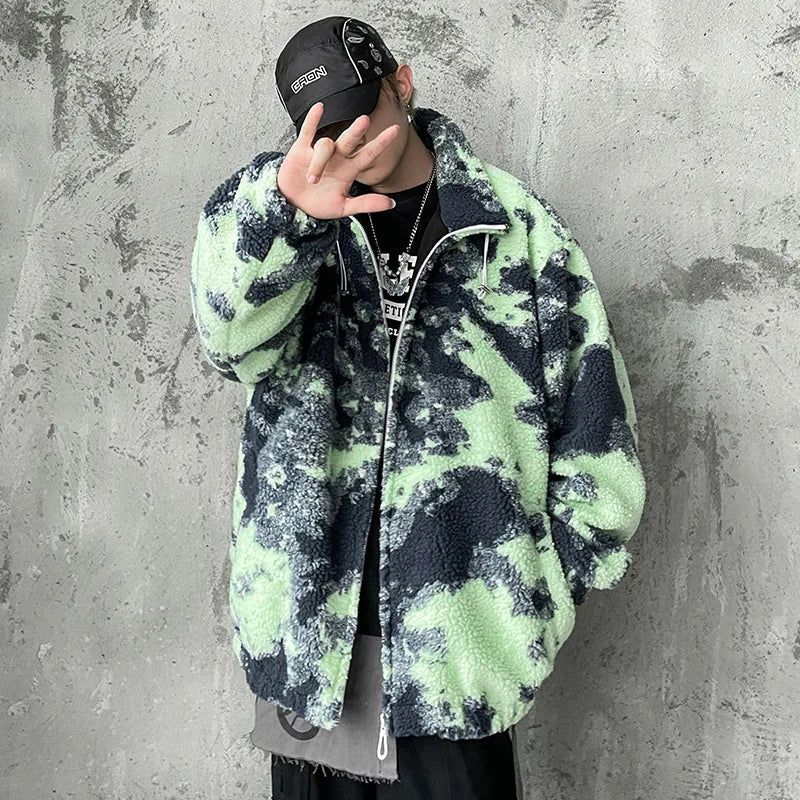 SEVEYFAN Men's Jacket Hip Hop Jackets Tie Dye