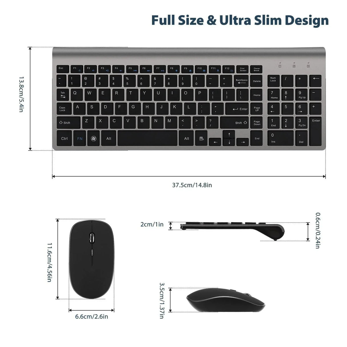 SeenDa Russian Spain Wireless Keyboard and Mouse Combo