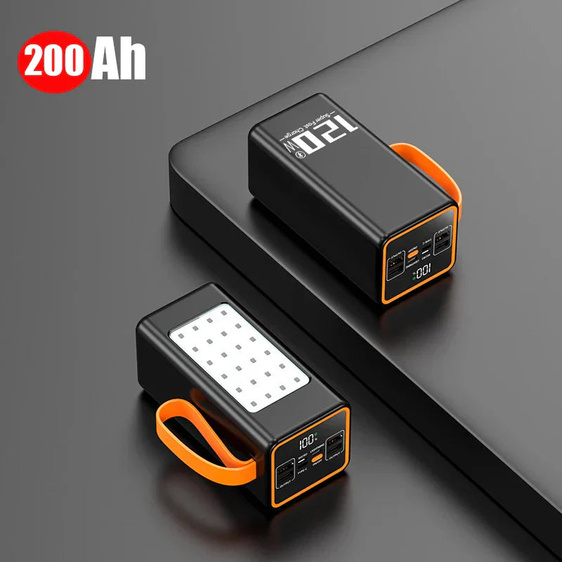 200000mAh Twoway Fast Charging 120W Portable Charger Power