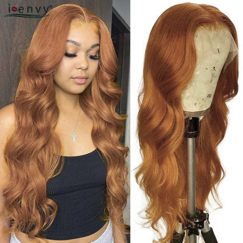 Ginger Blonde Lace Front Human Hair Wigs 13x4