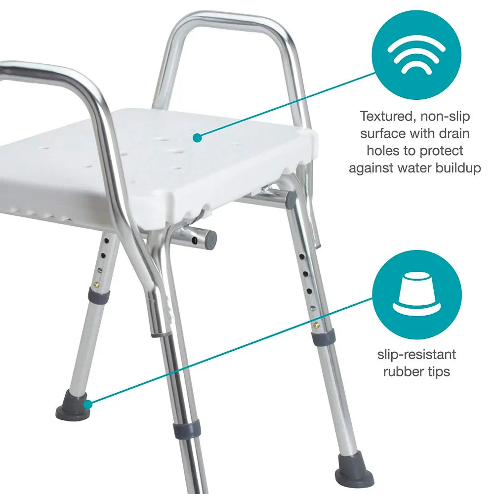 Shower Chair, 16-20"H, 19 x 13 Seat, 350