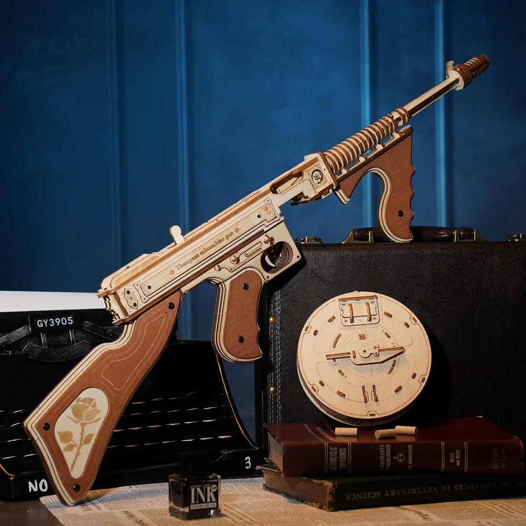 Robotime ROKR Thompson Submachine Gun Toy Adults Teens
