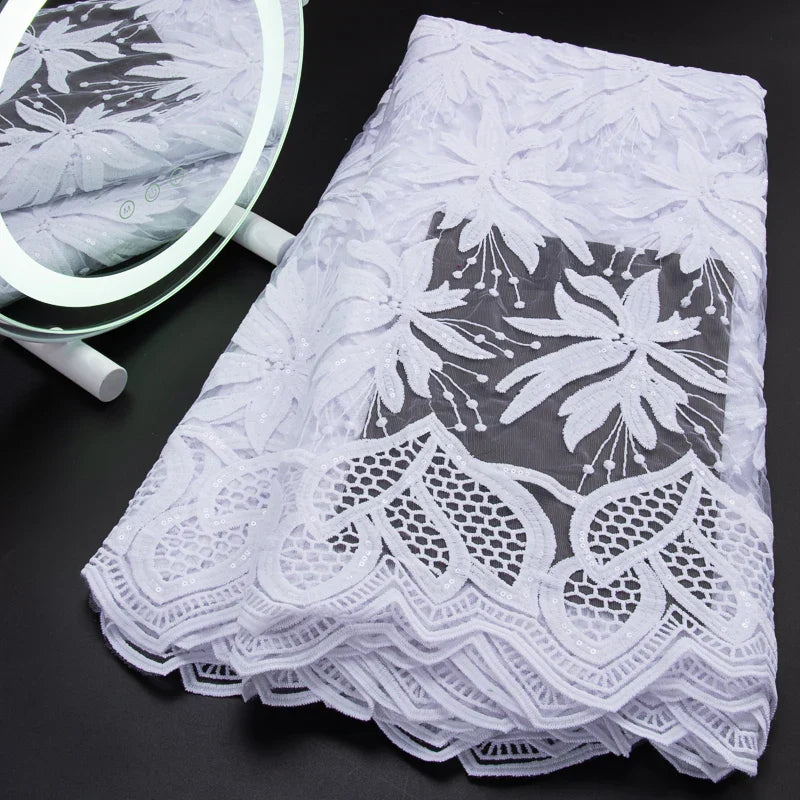 French Tulle Lace Fabric 2024 High Qulity African