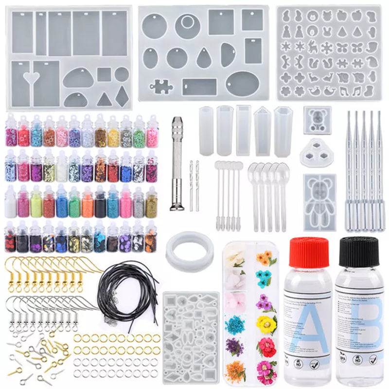 Epoxy Resin Kit for Beginners Silicone Resin Mold