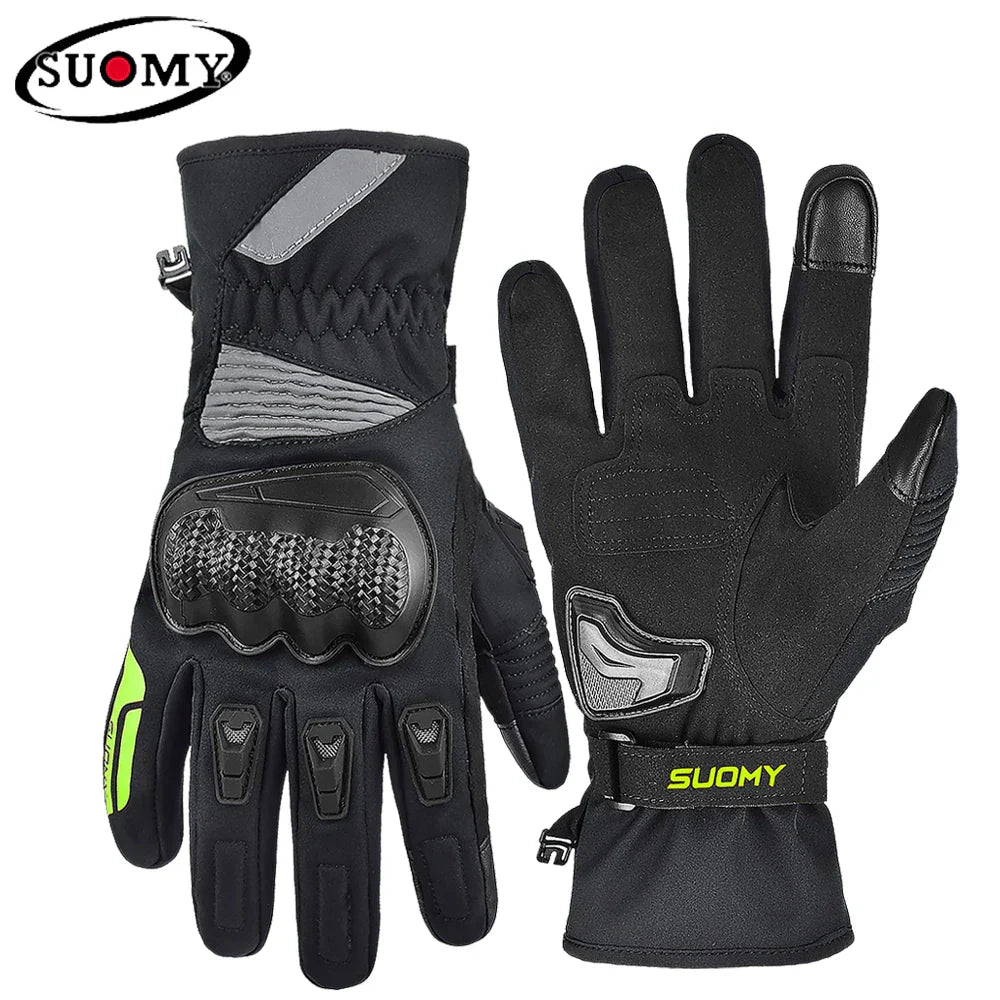 Suomy Motorcycle Gloves Winter Men Waterproof Moto Gloves Snowmobile Gloves Touch Screen Motorbike Riding Protective Gear