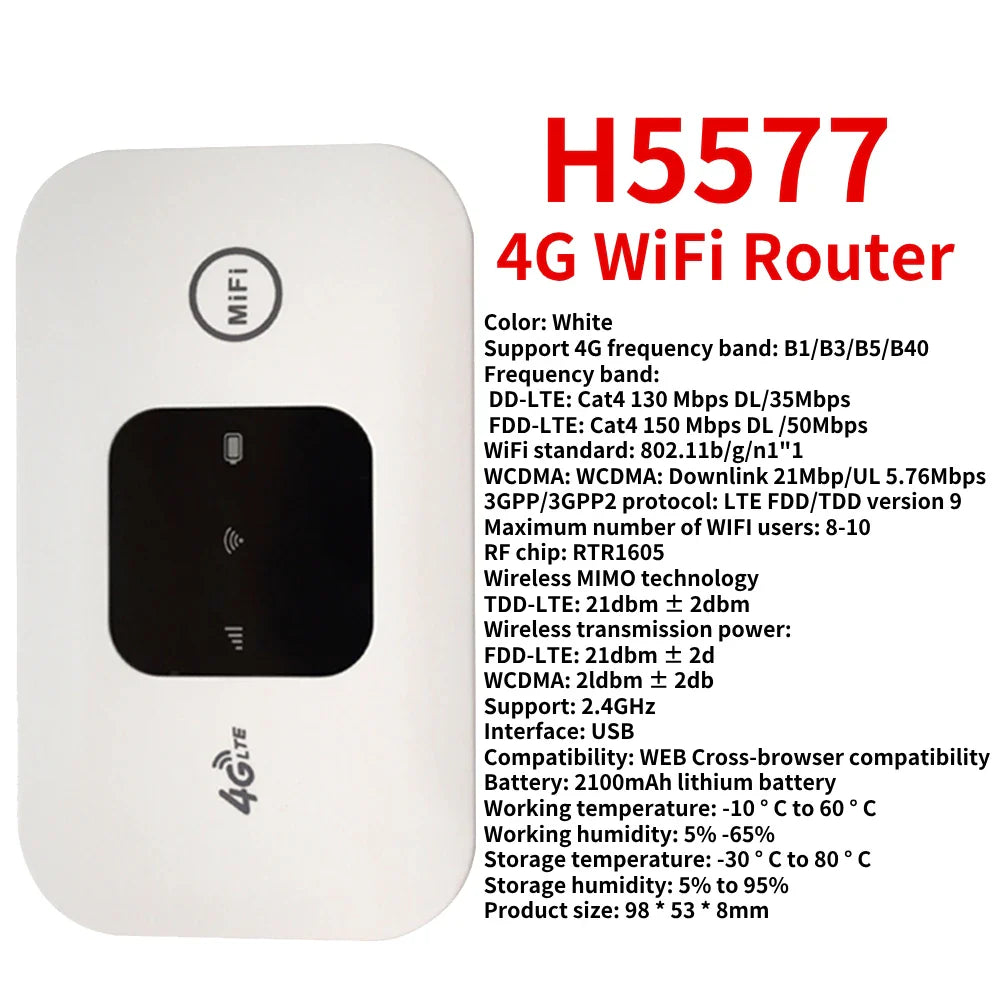 150Mbps 4G LTE WiFi Router Portable Pocket Wifi