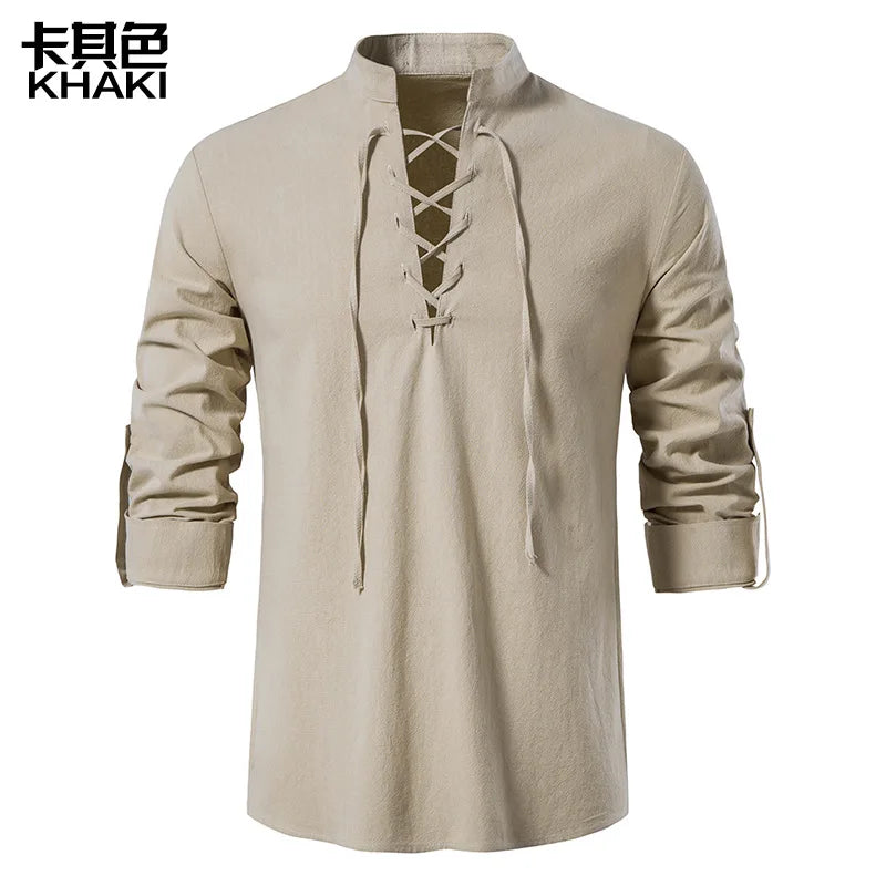 2023 mens new Amazon mens cotton and linen