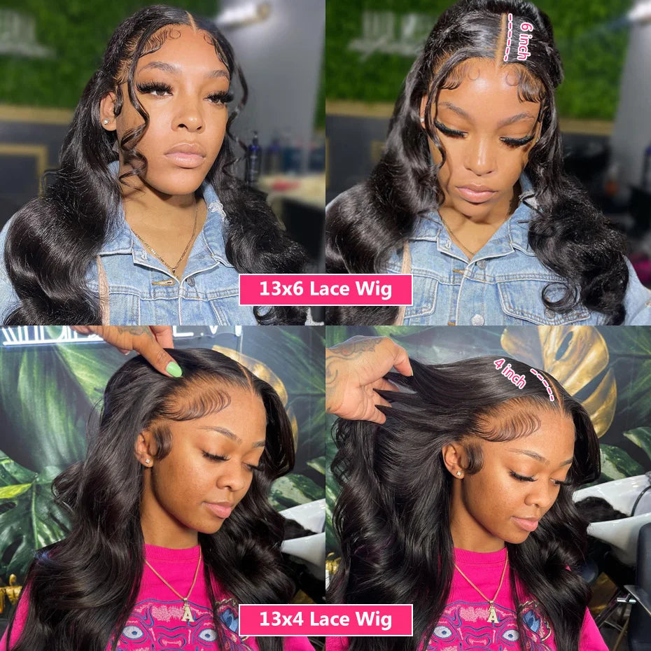 Body Wave 360 Lace Frontal Wig Ponytail Transparent
