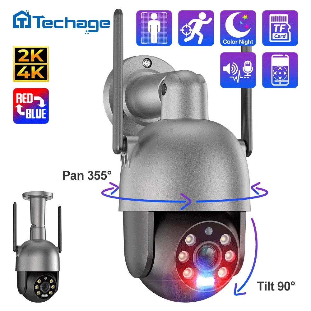 Techage 8MP 4K 2K PTZ Wireless IP Camera