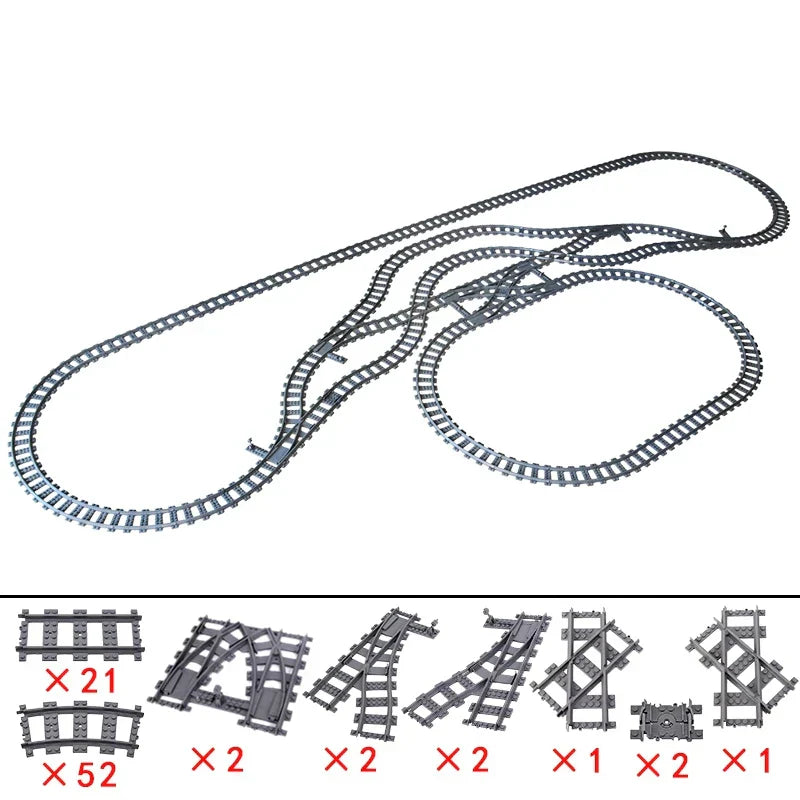 NEW City Trains Flexible Tracks Soft Straight Curved