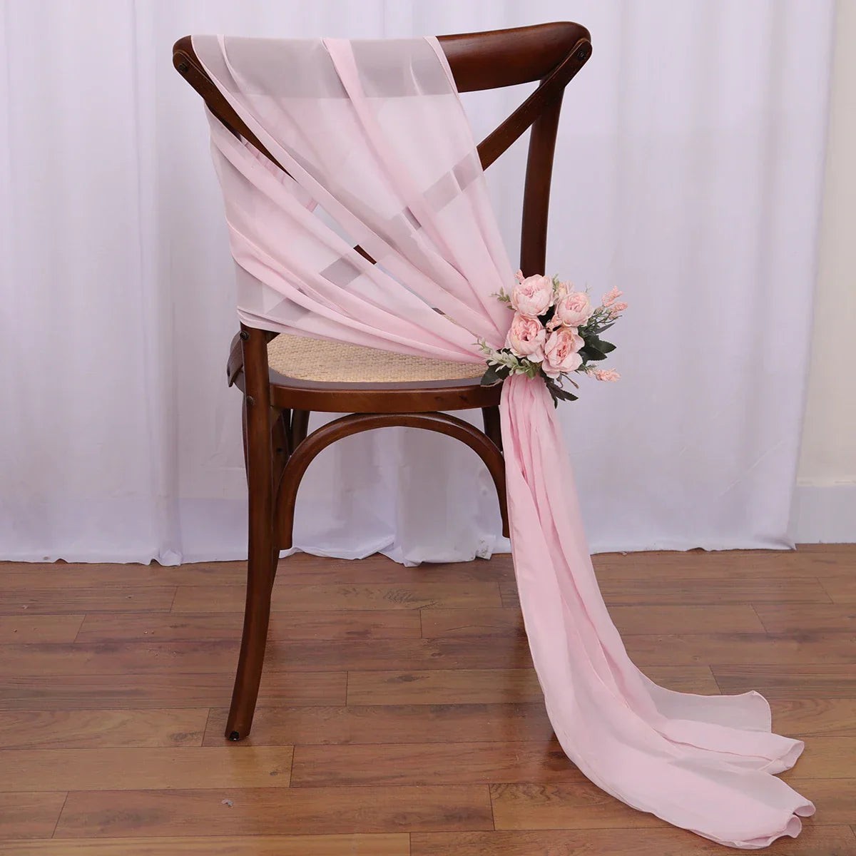 40PCS Chiffon Chair Sashes Wedding Chair Decoration 16x275cm