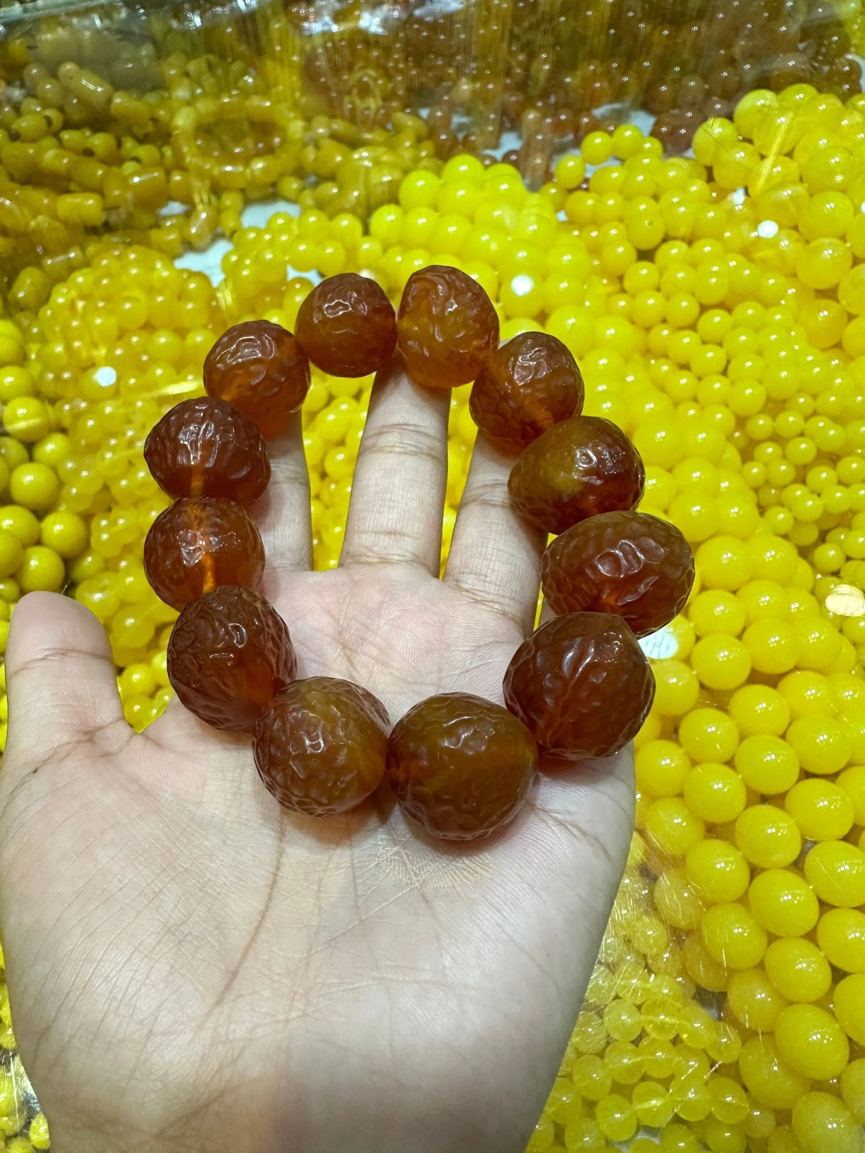 Natural Raw Amber Bracelet Men Women Healing Gemstone