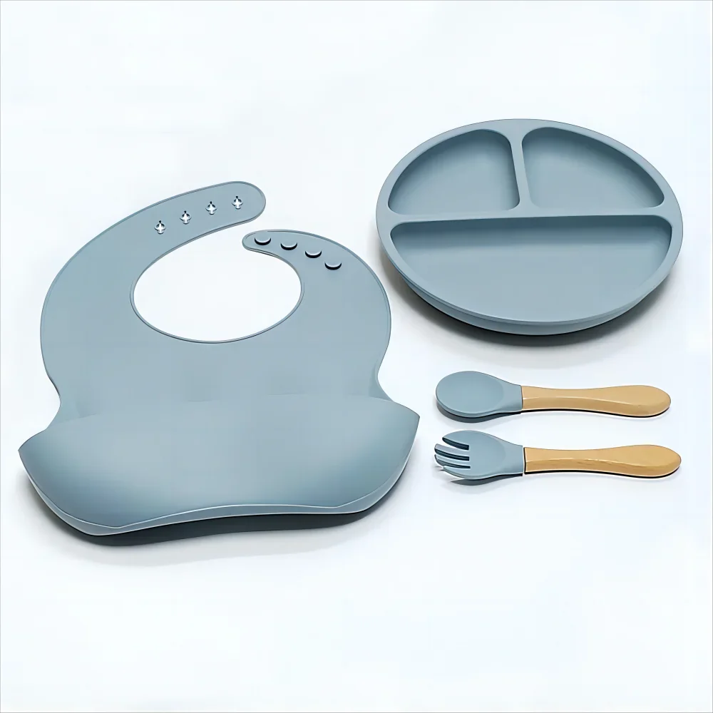 Children's silicone tableware sets baby complementary bowl baby