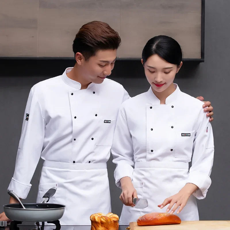 Breathable Mesh Chef Uniform Longsleeved for Men and