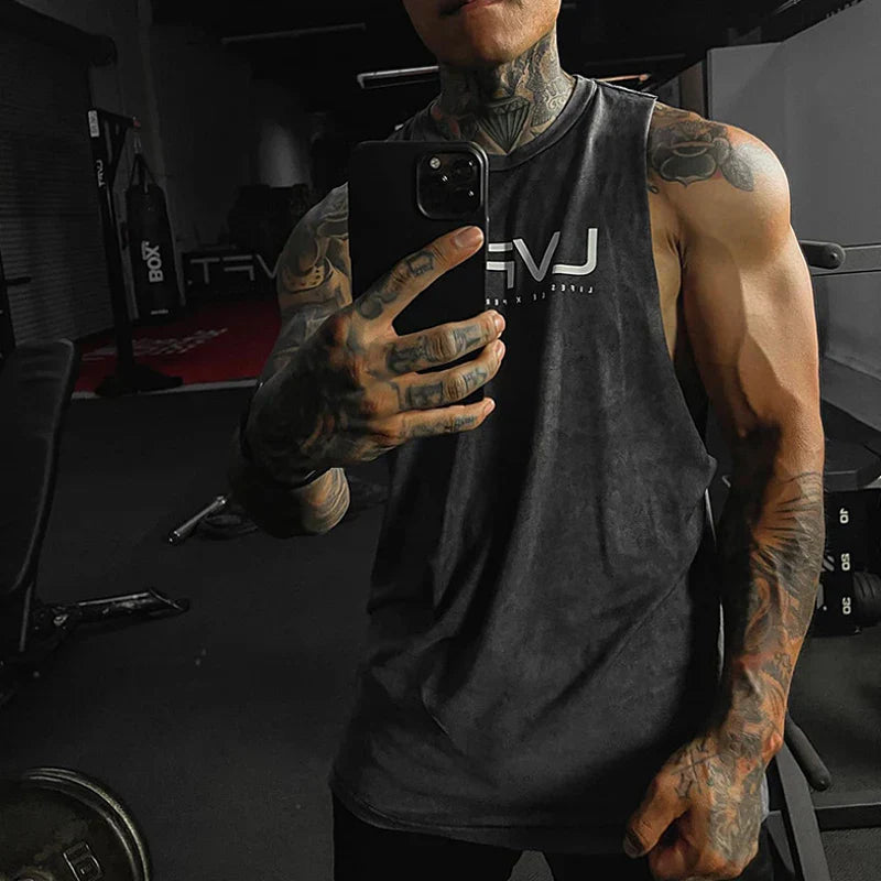 Mens Summer Gym Dry Quickly Tank Top Man