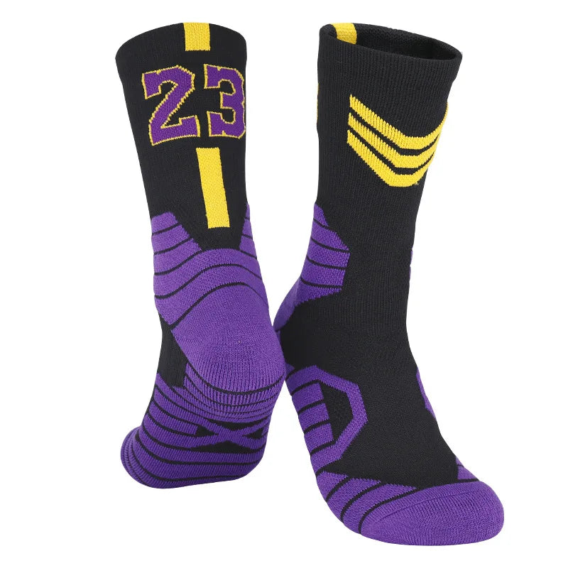 5 Pairs Men's Athletic Crew Socks Performance