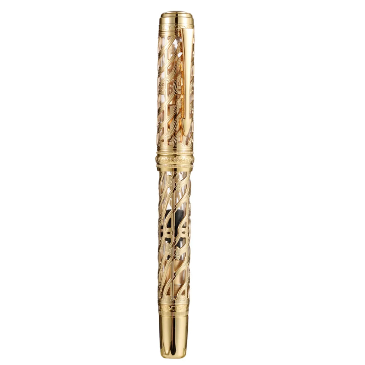 New Hongdian A6 Hollow Piston Metal Fountain Pen