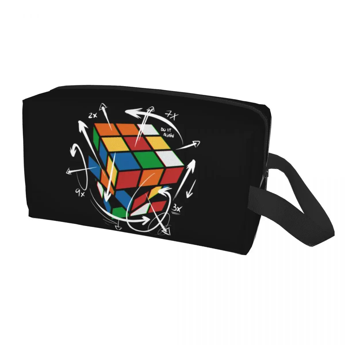 Math Rubik Rubix Cube Caps Cosmetic Bag Women