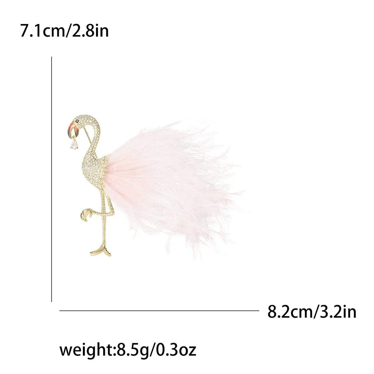 14K Gold Plated Bird Brooches for Women 3color