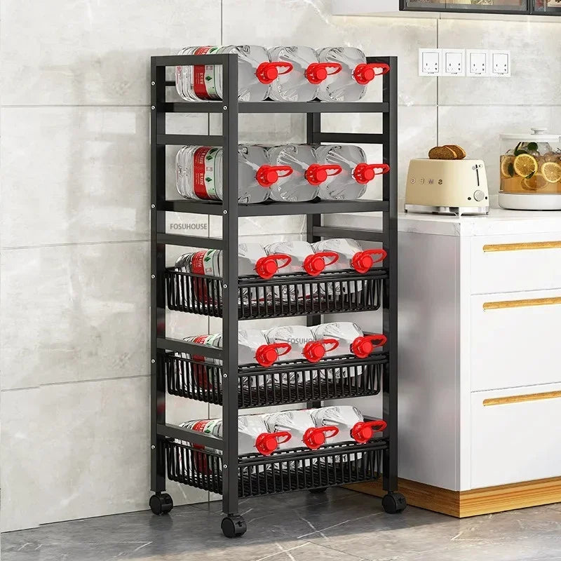 Home Kitchen Trolley Multifunction Oven Microwave Cart Moving