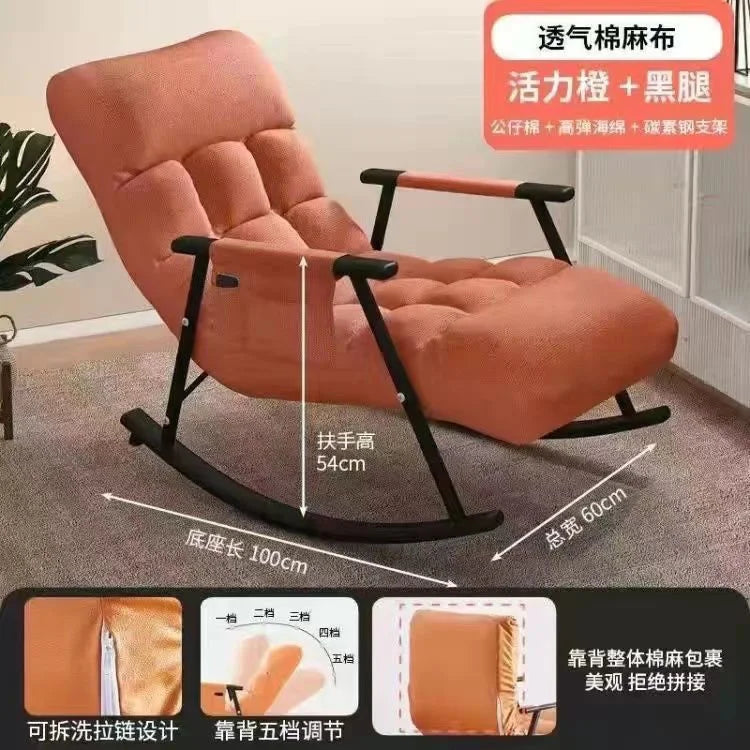 Recliner Nordic Lazy Sofas Rocking Chairs Living Room