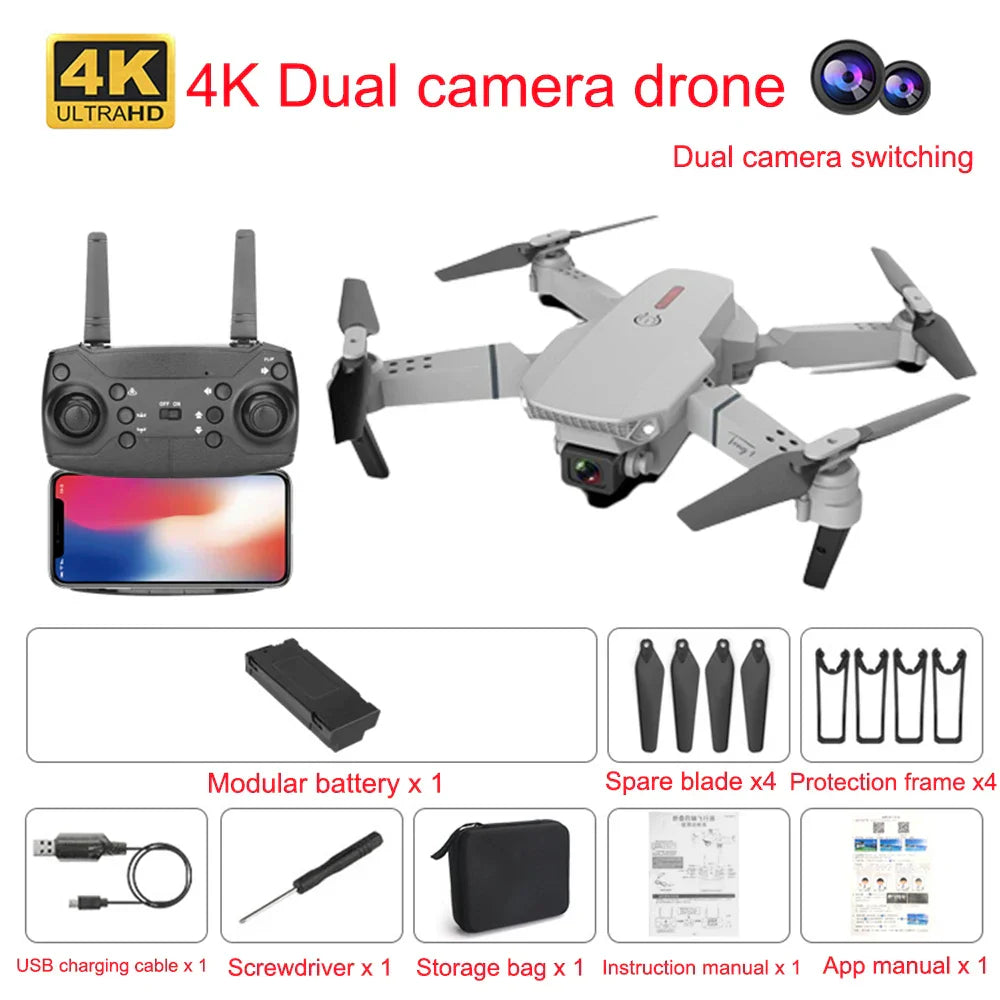 New E88 Quadcopter WIFI FPV Drone Professinal Wide