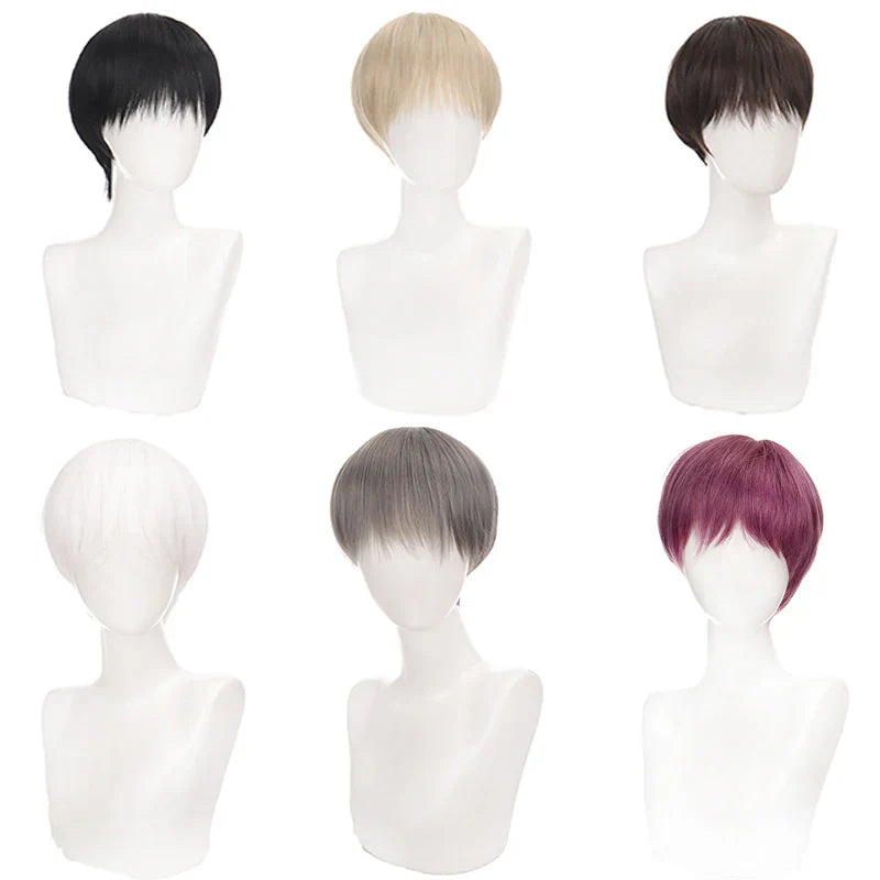 MANWEI Fashion Men Short Wig Light Yellow Blonde