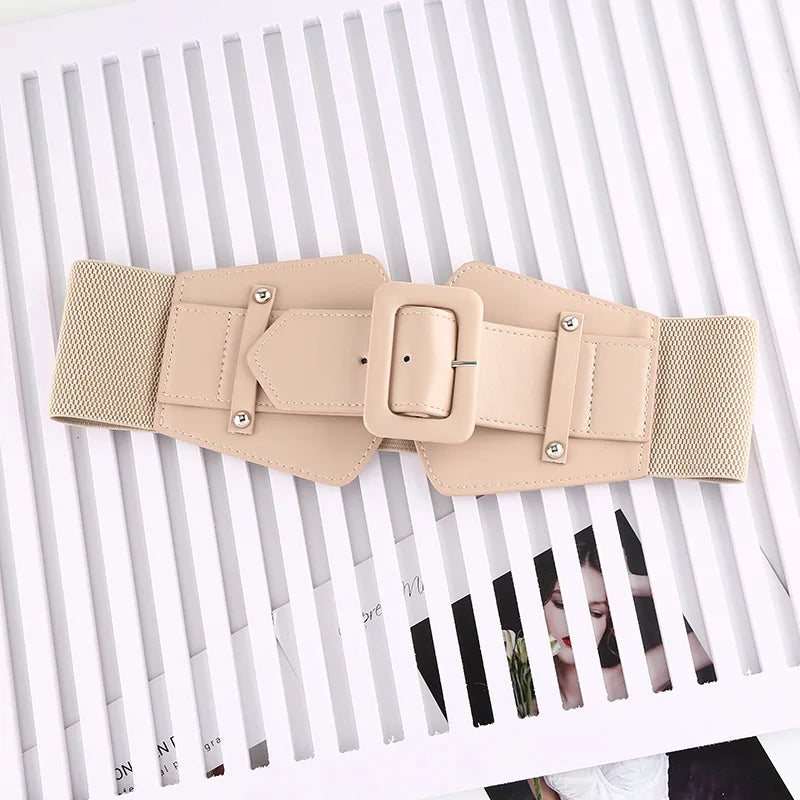 Wide Elastic Corset Belt Ladies Dress Suit Stretch