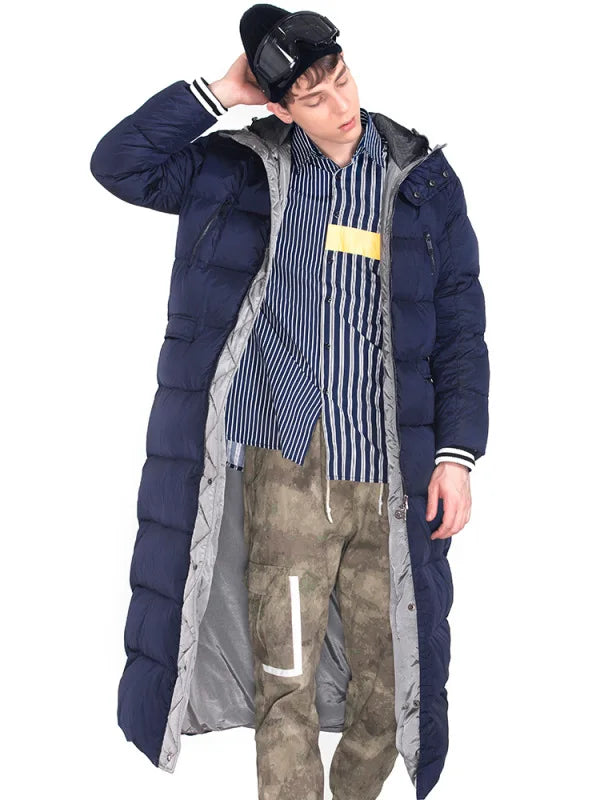 Space Cotton Men Winter Jackets with Hooded Parkas