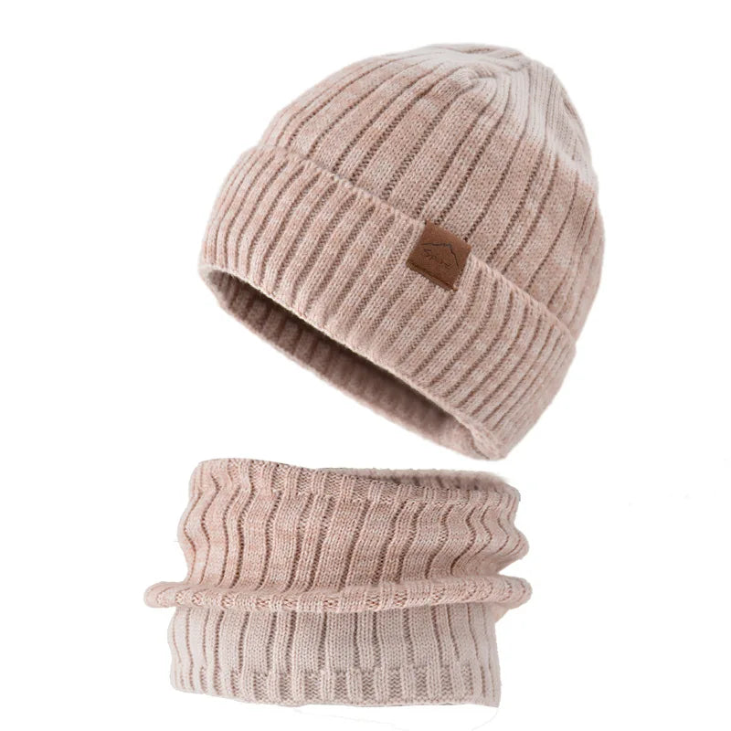 Winter Hat for Men Pullover Hat Scarf Sets