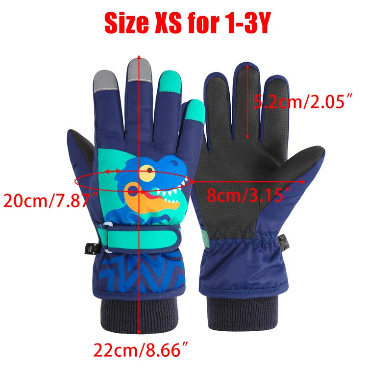 Thicken Baby Winter Gloves Coral Fleece Waterproof Child
