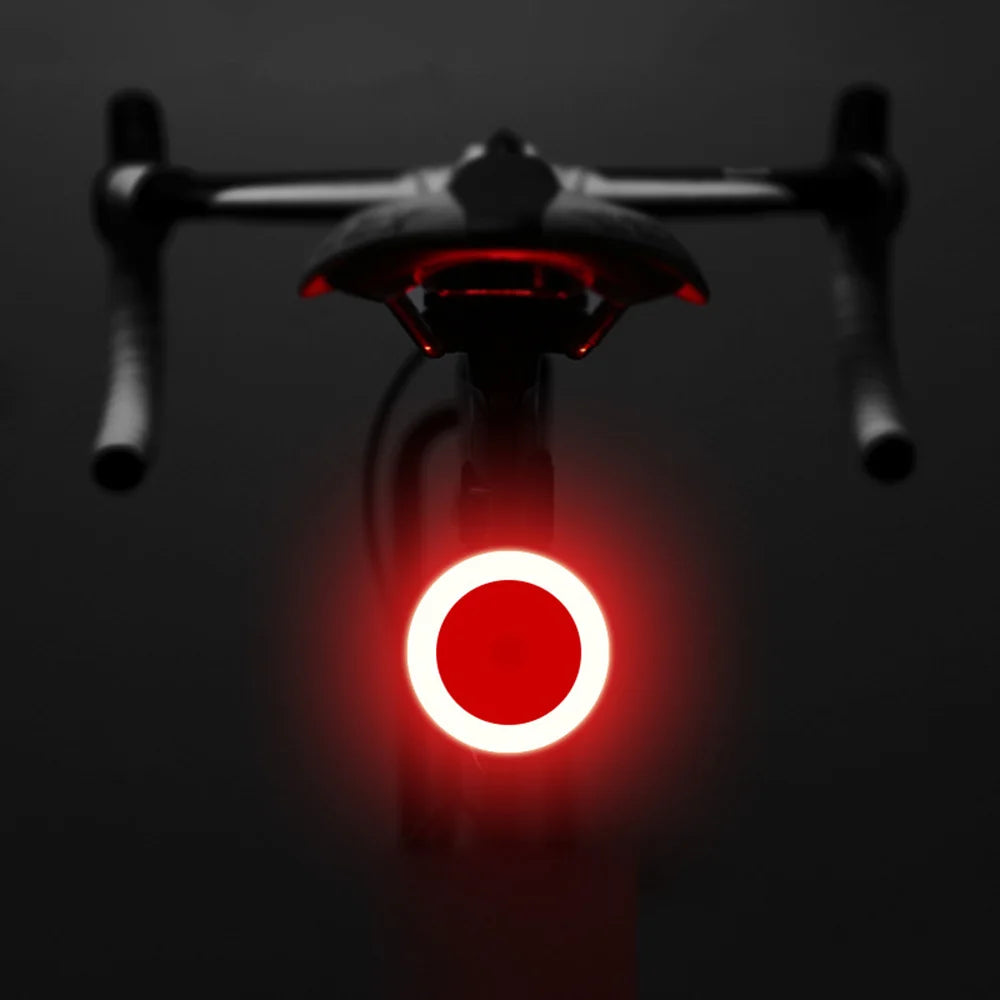 Bicycle Tail Light Round Heart Bicycle Light Charging