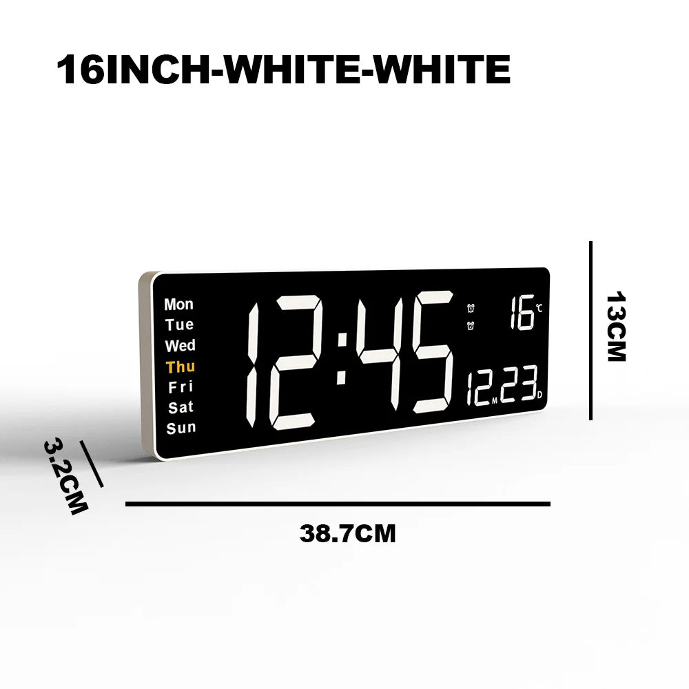 16inch Digital Wall Clock Large LED Alarm Clock