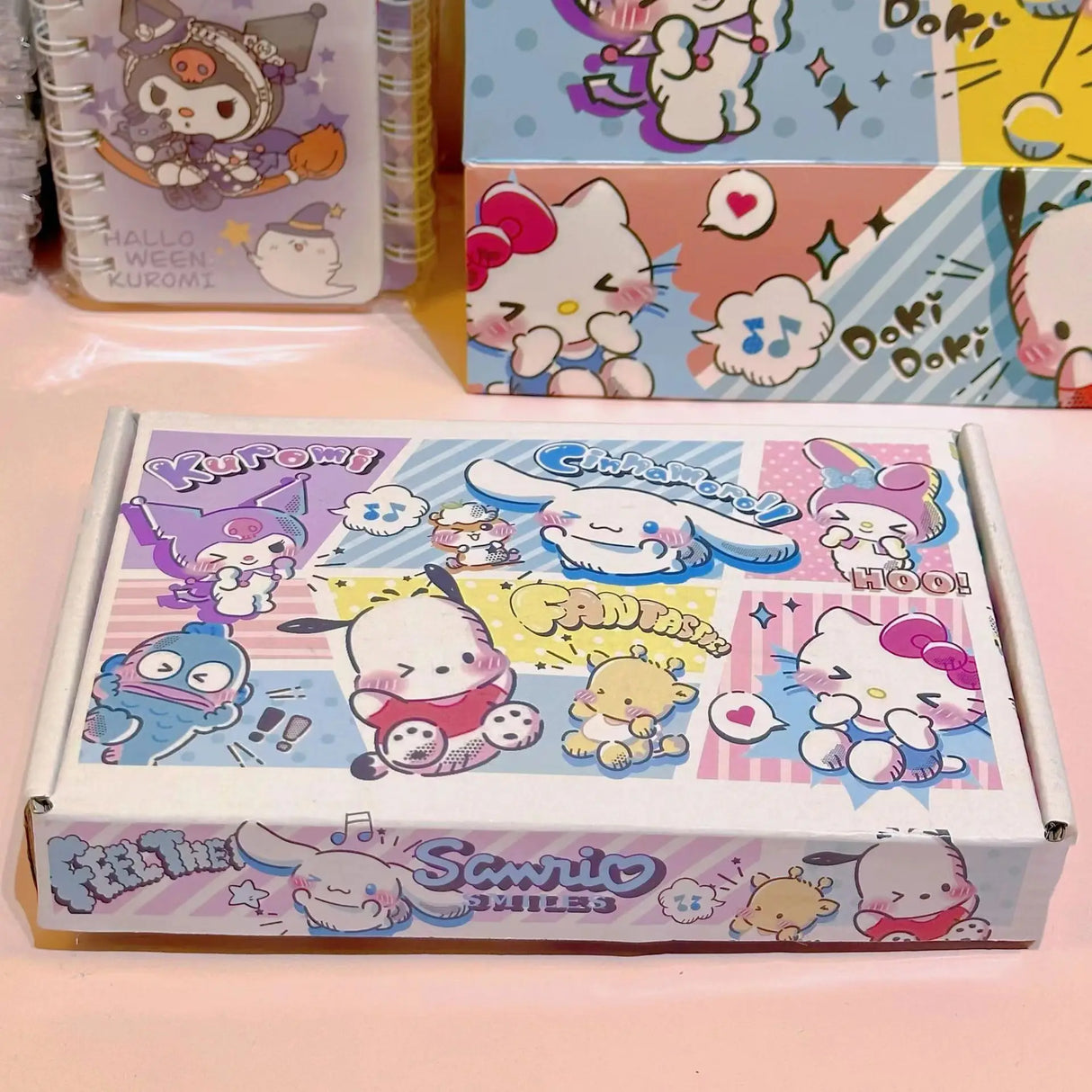 9Pcs/Set Sanrio Set Kuromi Eraser Pencil Sticky Note