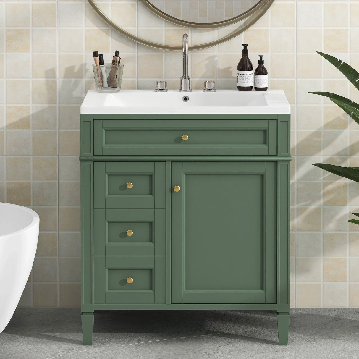 30'' Bathroom Vanity with Top Sink,Bathroom Storage Cabinet