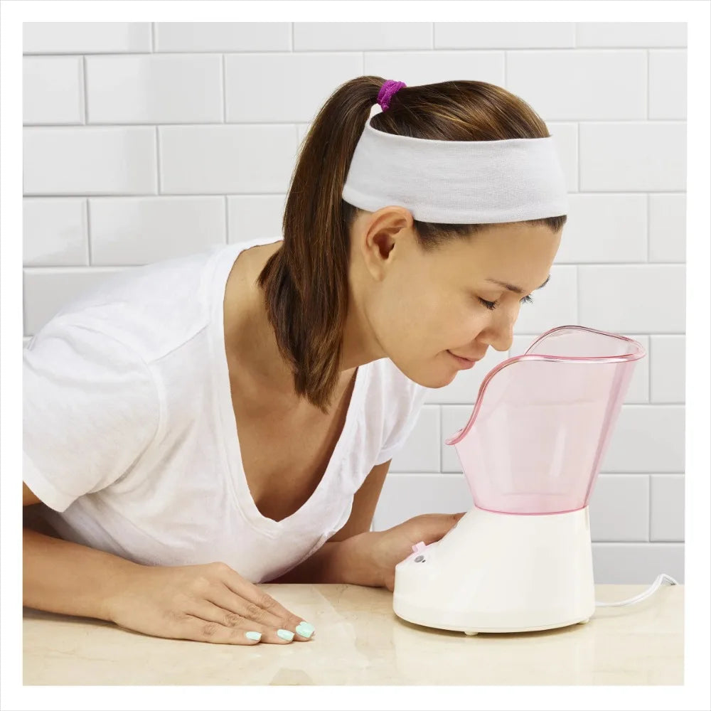 True Glow Facial Sauna Moisturizing Treatment System, Pink/White , facial steamer ,Home Use Beauty Devices