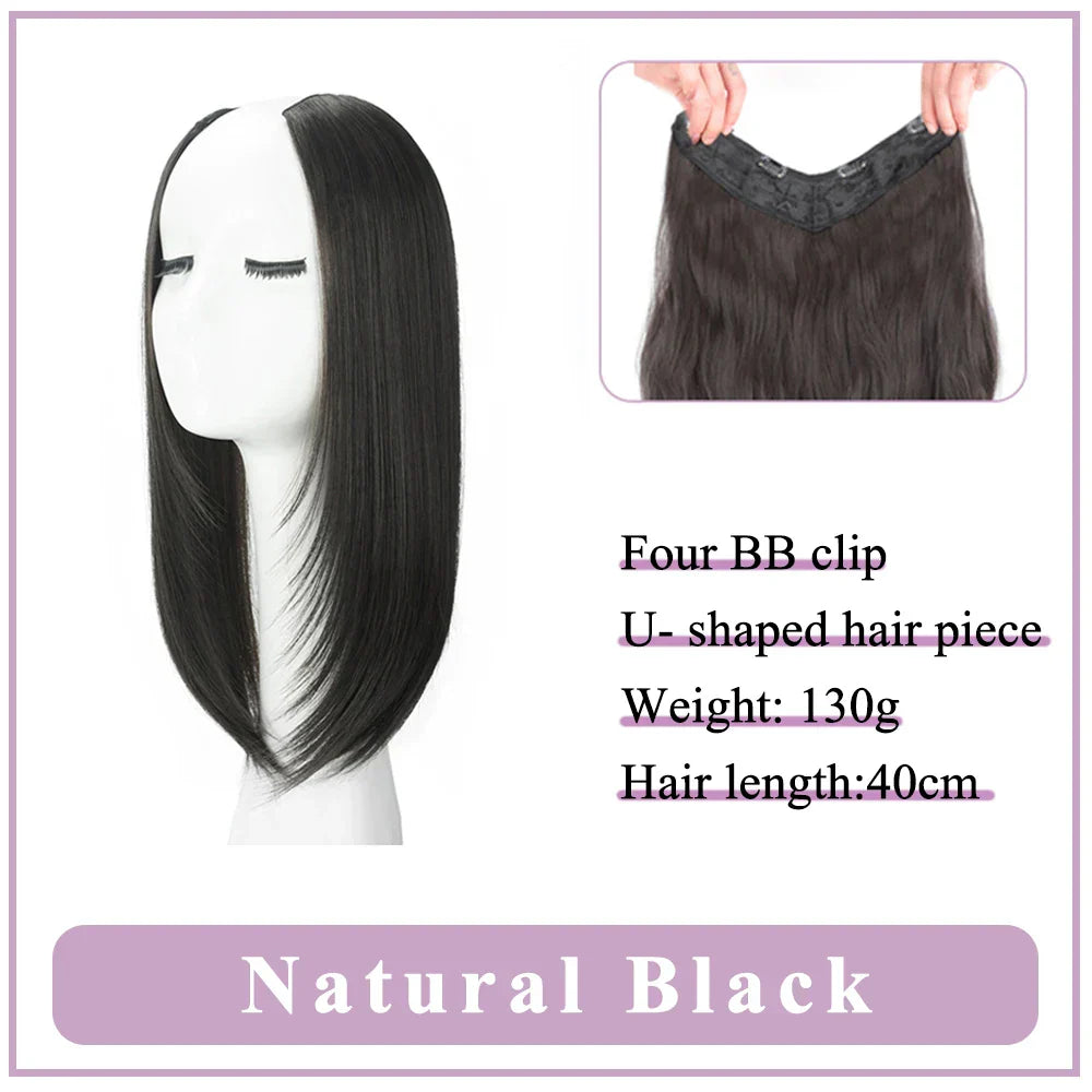 WEILAI Women's V-Shaped Long Hair Extension Synthetic Wig
