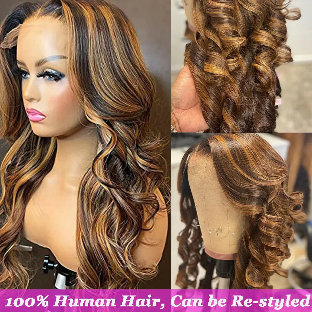 13x6 Highlight HD Lace Frontal Wigs For Women
