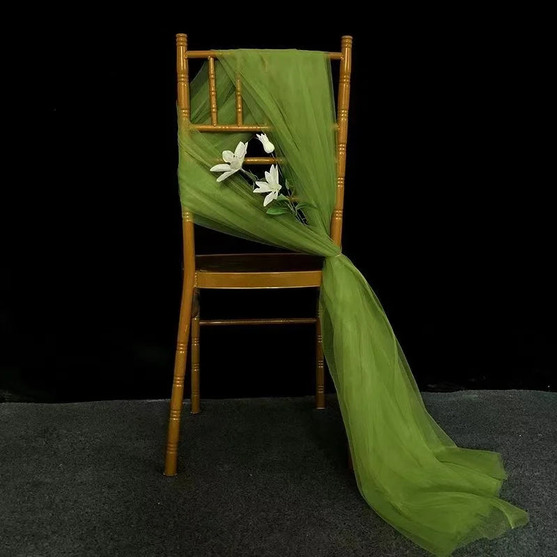 20pc/lot Tulle Sheer Organza Sashes For Wedding Banquet