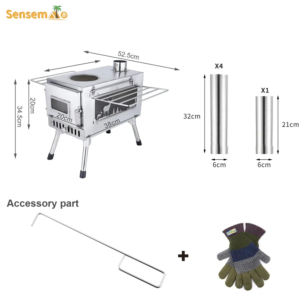 Portable Windproof Outdoor Pellet Fire Wood Heater