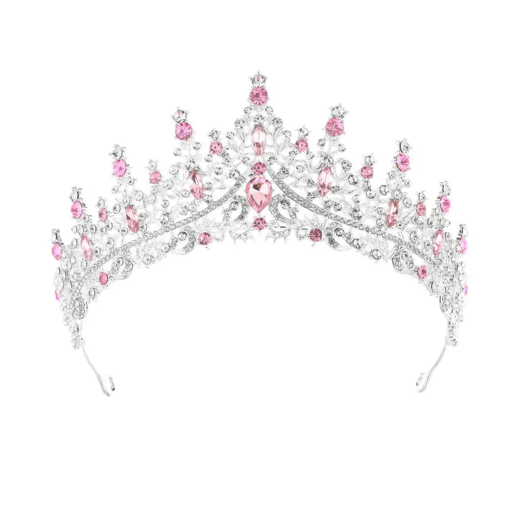 Vintage Queen Crown Durable Gorgeous Baroque Crystal Headbands
