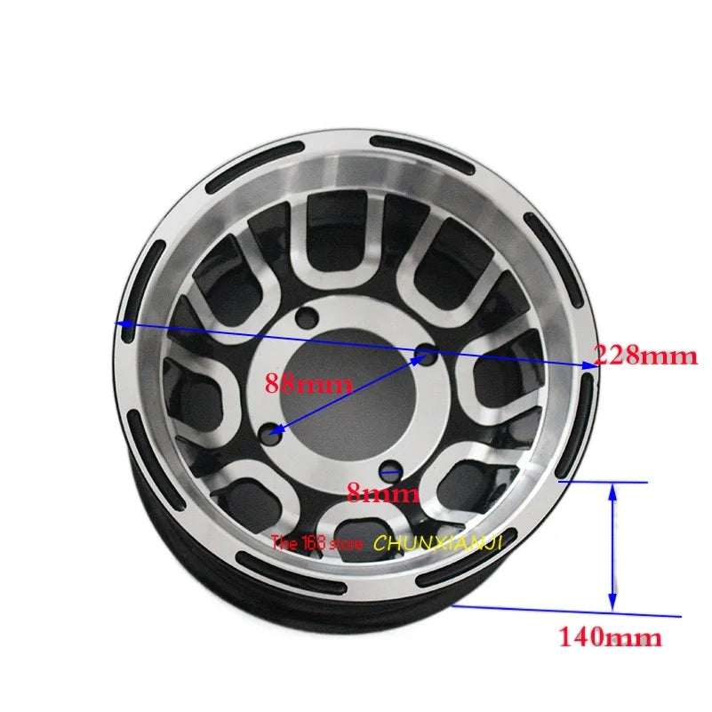 Size 8 Inch Bearing Wheel Hub ATV Aluminum Rims Use19X7.00-8 Tyre 20x7-8 21x7-8 Vacuum Tires for Go-kart Four Motorcycle