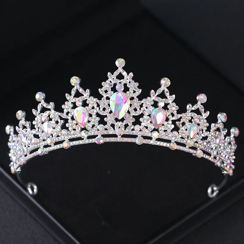 Wedding Hair Tiara Crystal Bridal Tiara Crown Silver